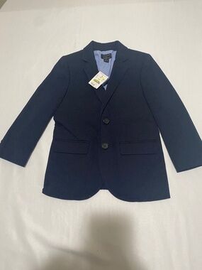 NWT Crewcuts Boys Thompson Blazer Navy Blue Chino Size 4-5